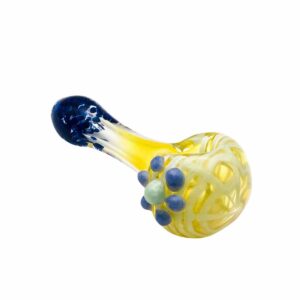 Pipa de Vidrio Flor Amarilla y Negra