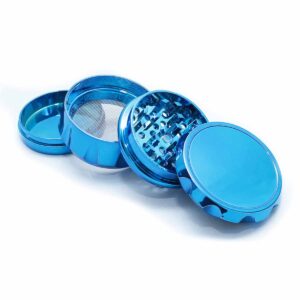 Grinder Azul Acrílico 3 Pisos Color Metálico Tambor