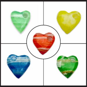 Pipas de Ónix en Forma de Corazón – Colores Variados